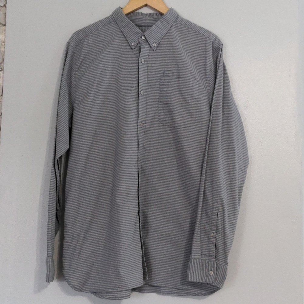 The North Face Shirt Button Down Mens XL Long Sleeve Micro Stripe Cotton
